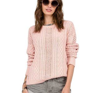 Volcom Powder Pink Mess Round Crewneck Sweater